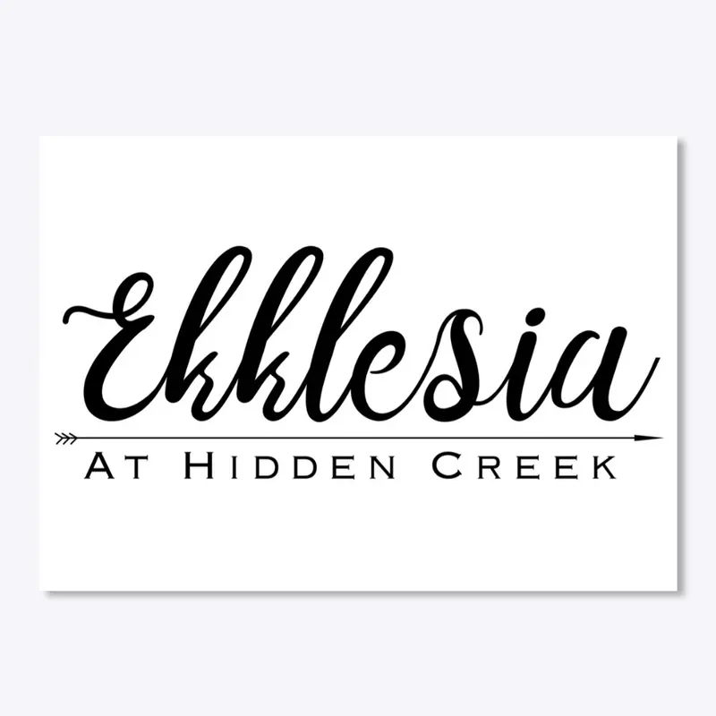 Ekklesia Sticker w/Black Logo